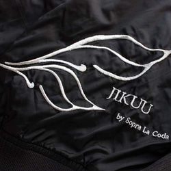 ＜50%OFF！＞【JIKUU BY SLC】ラグラン/ナイロンミリタリー＆ライダースジャケット/ブラックXLサイズ 7枚目の画像