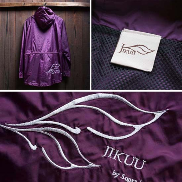 ＜70%OFF！＞【JIKUU BY SLC】ラグラン/ナイロンマウンテンパーカー/パープル/Mサイズ 3枚目の画像