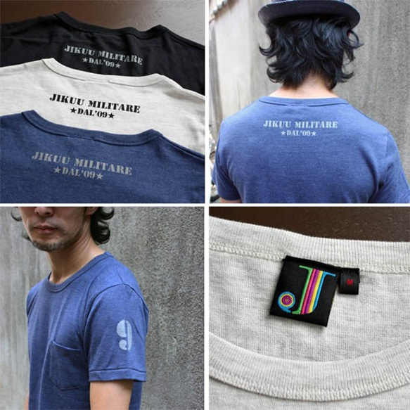 50%OFＦ!【JIKUU BY SLC】トライブレンドポケットTシャツ『09MILITARE』オートミールMサイズ 3枚目の画像