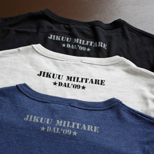 50%OFＦ!【JIKUU BY SLC】トライブレンドポケットTシャツ『09MILITARE』オートミールMサイズ 5枚目の画像