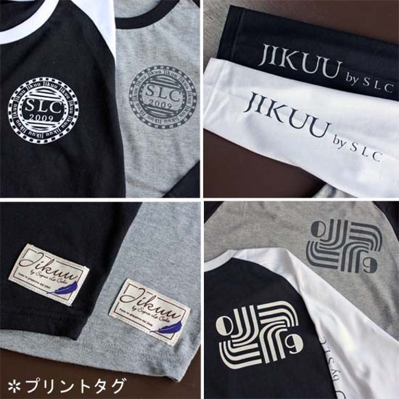 【JIKUU BY SLC】コットン/メンズラグラン７分袖Tシャツ『ショルダータトゥー』 3枚目の画像