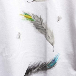 【JIKUU BY SLC】京友禅/手描き/メンズ/コットン半袖Tシャツ『舞羽』 7枚目の画像