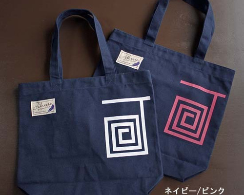 スチャダラパー　キャンバストート　ネイビー　ぶぎばくべいびー 復刻版】KEKトートバッグ[ナチュラル・ネイビー]