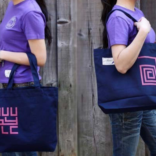 ネイビー トートバッグ 内側ポケット付き bright-l_bl-hmt182900-navy