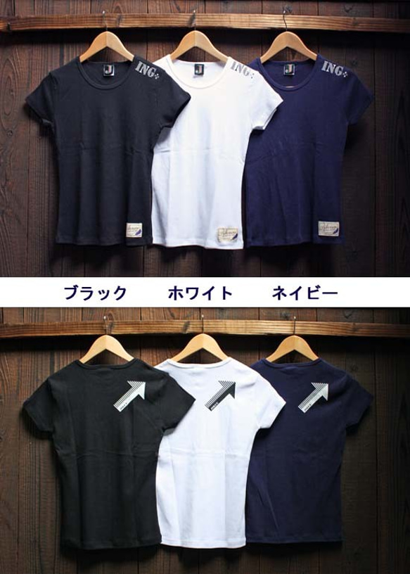 【JIKUU BY SLC】 コットン/レディースTシャツ『ING』 2枚目の画像