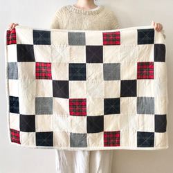 心に寄り添う】パッチワークのもふもふブランケット その他インテリア