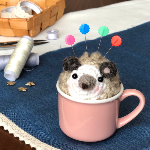C*i様 あみぐるみ★ハリネズミ★ハンドメイド はりねずみ ピンクッション インスタ映えにかわいい ハリネズミ 編み