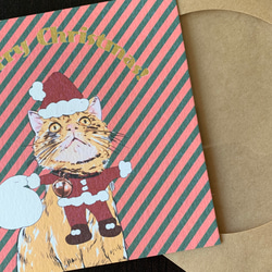 コスプレスタイ猫のクリスマスカード（3枚セット） 2枚目の画像