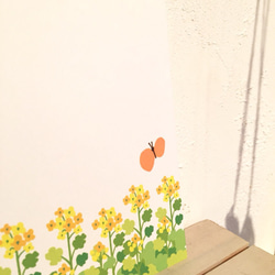 春の絵ハガキ【菜の花】 2枚目の画像