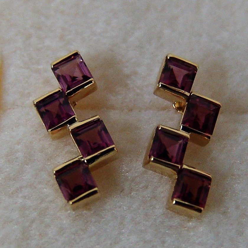 k18ゴールド ロードライトガーネットピアス y0940 ピアス