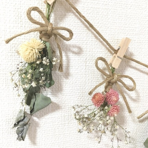 ドライフラワー ガーランド ナチュラル 再販 ナチュラル カラー ドライフラワーガーランド3点セット ドライ