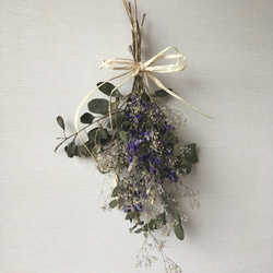 ドライフラワーリース＊ユーカリ紫陽花＊ リース なぎのおみせ 通販