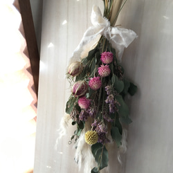 ドライフラワーリース＊ユーカリ紫陽花＊ リース なぎのおみせ 通販