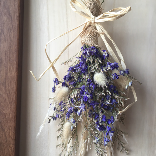 dry-flower-bouquet-swag-blue-