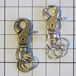 リバティキーホルダー 着せ替え金具　 [ 金古美AG ×１個 ]　鞄とキーホルダーをコーディネート♪ 5枚目の画像