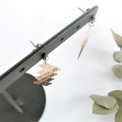 ダース　絹糸のタティングレース編み【グラデーション】ピアス／イヤリング 5枚目の画像