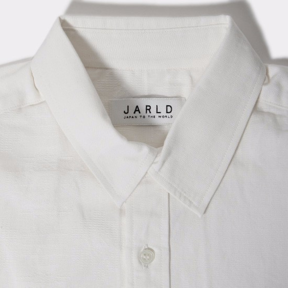 ジャガード切替L/Sシャツ　JD173-6010　WHITE　ホワイト　L 5枚目の画像