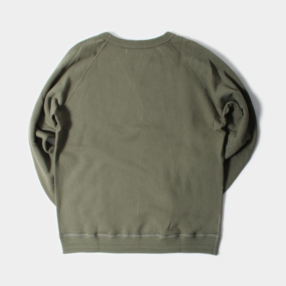 スウェットラフィ裏毛クルーネック　161-6096　KHAKI　L 2枚目の画像