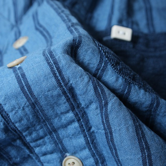 N / S長袖襯衫JD171-6050藍色L 第3張的照片