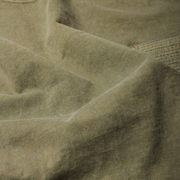 JARLD ピグメント阿波しじら織りポケットTシャツ　JD182-6016　カーキ　M 3枚目の画像