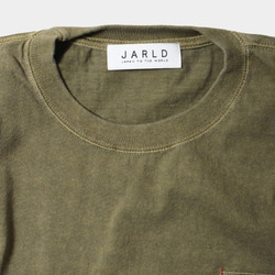 JARLD ピグメント阿波しじら織りポケットTシャツ　JD182-6016　カーキ　M 4枚目の画像