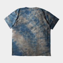 JARLD 2色染め＆硫化マーブル染めTシャツ　JD182-6146　ブルー　M 2枚目の画像