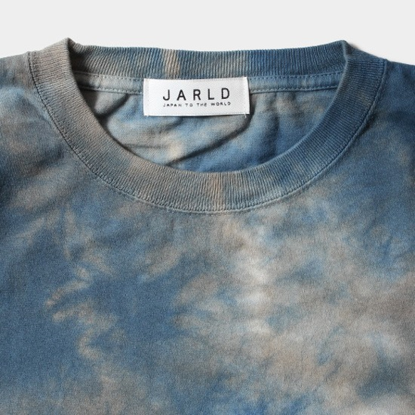 JARLD 2色染め＆硫化マーブル染めTシャツ　JD182-6146　ブルー　M 4枚目の画像
