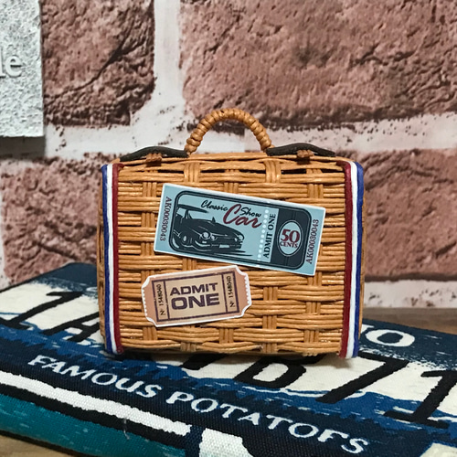 クラフトバンドのミニチュアトランク② その他置物 ♪Hand-Made-Cafe