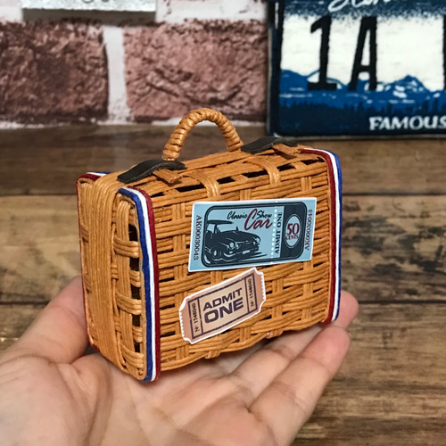 クラフトバンドのミニチュアトランク② その他置物 ♪Hand-Made-Cafe