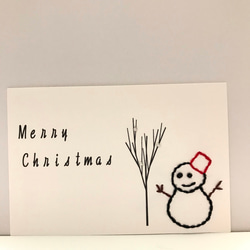 雪だるまが可愛いクリスマスカード ポストカード sirosakura 通販