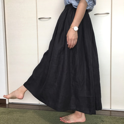 リネン100♡ふわりギャザースカート 1枚目の画像