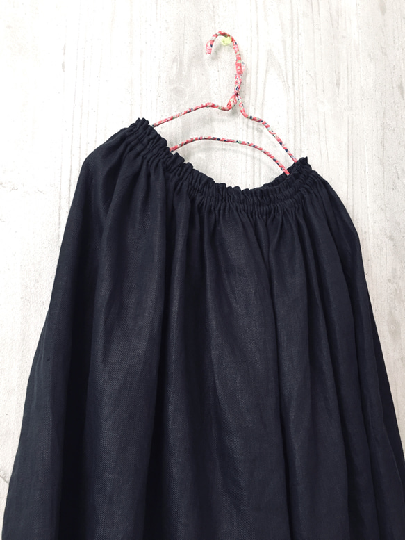 リネン100♡ふわりギャザースカート 5枚目の画像