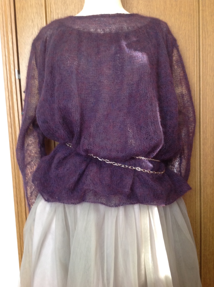 モヘアギャザーブラウス (キャミソール付) ラピスラズリの作品