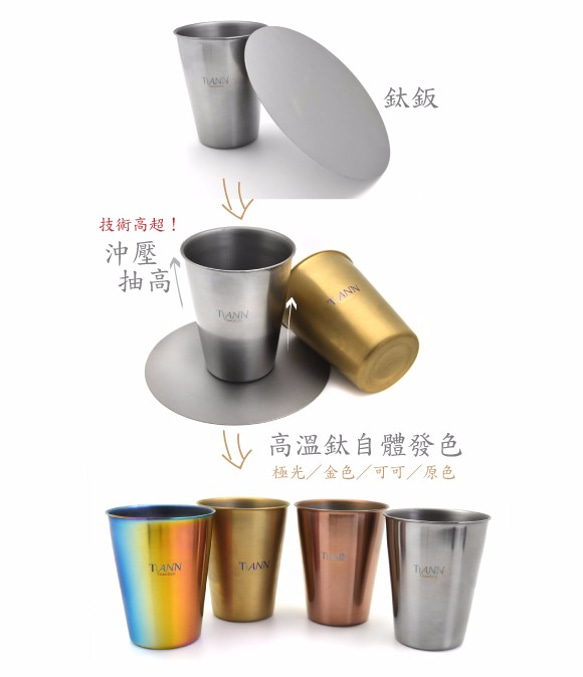 【TiANN】Titanium Coffee Cup (Silvery Grey) 9枚目の画像