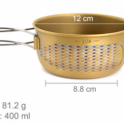 純鈦 金鳳碗 400ml 第3張的照片