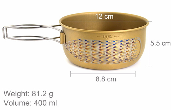 純鈦 金鳳碗 400ml 第3張的照片