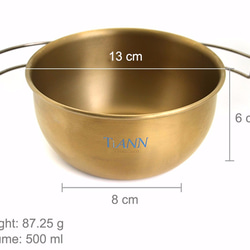 【TiANN】Titanium Bowl Set with Spoon (M) 6枚目の画像