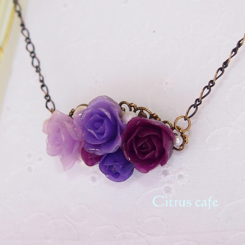 ★Q-pot★バフェネックレス★紫★ Melty Angel Heart | Q-pot. ONLINE SHOP