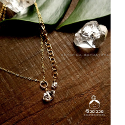 ★Herkimer Diamond★ 精心挑選的單顆鑽石項鍊[14kgf] 附有一顆小鑽石，非常適合調整！ ！ 第1張的照片