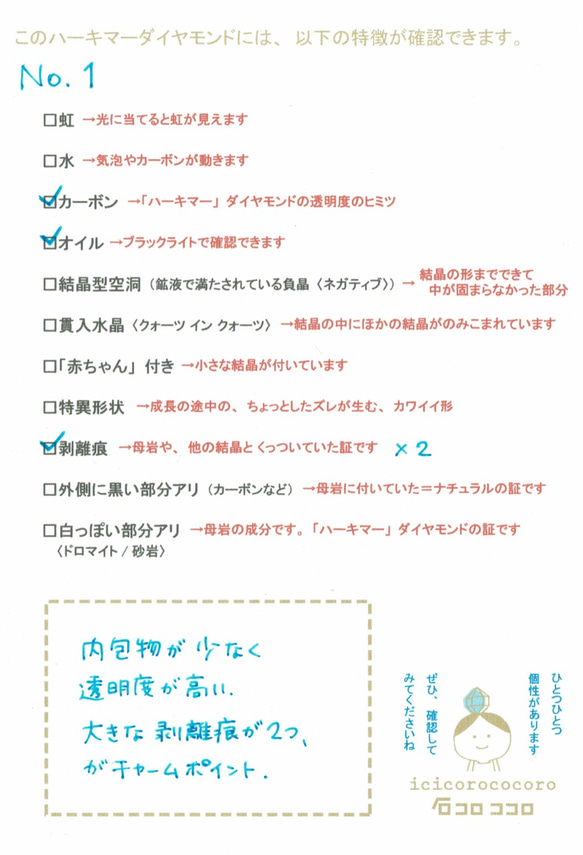 1〈1点モノ〉大粒！ハーキマーダイヤモンド ペンダント「ゲートウェイ」 2枚目の画像