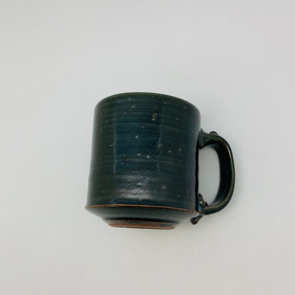 深藍釉鹿角馬克杯(n05) 第5張的照片