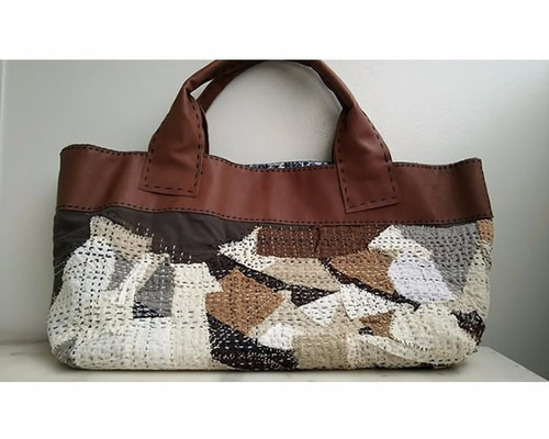 送料無料*【刺し子】BOROミラノバッグ B143 ショルダーバッグ Mychiko