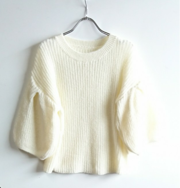 ☆送料無料☆【日本製】フレアスリーブニット