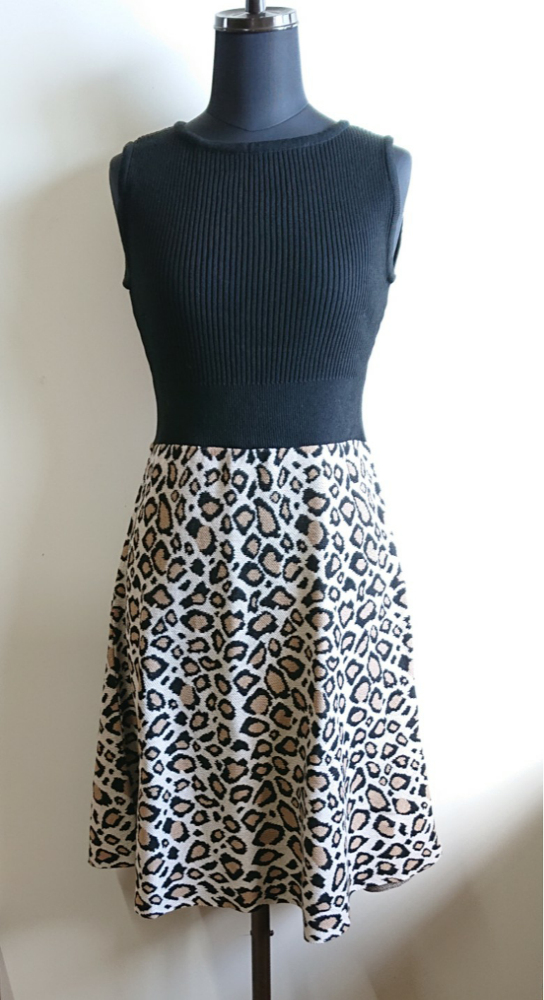 【送料無料】日本製ノースリーブ  ニットワンピース