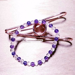 白水晶、紫水晶手串珠Rock quartz And Amethyst Bracelet 第2張的照片