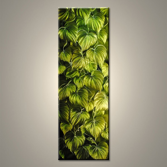【現代アート工房】メタルアート 現代絵画 インテリア  壁掛け 立体感のあるモダンアート  植物B 2FMA-393 1枚目の画像