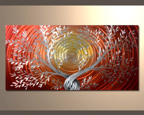 インテリア　メタルアート Pewter Ripley Metal Wall Decor — Miller's Home Furnishings