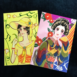 絵画　原画　ドローイング　水彩画　大正ロマン　モダン　和装 絵画 原画 ドローイング 水彩画 大正ロマン モダン 和装