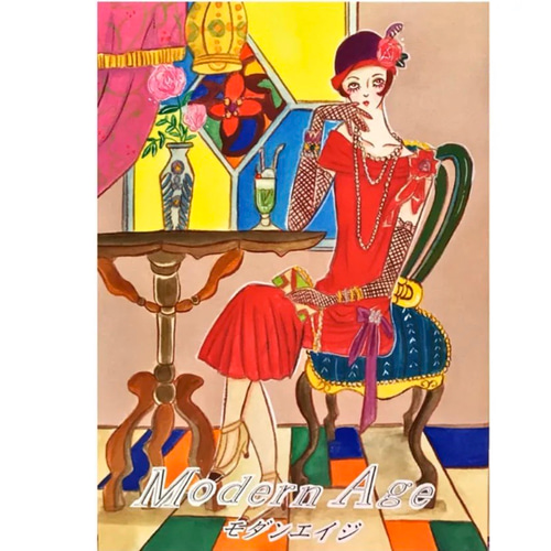 絵画　原画　ドローイング　水彩画　大正ロマン　モダン　和装 大正ロマン」のアイデア 190 件 | 大正ロマン イラスト, 大正