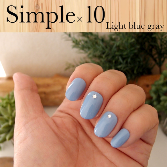 Blue gray ネイルチップ Blue gray ネイルチップ ネイルチップ 販売 ハンドメイド